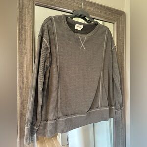 Andree Gray Waffle Knit Sweater